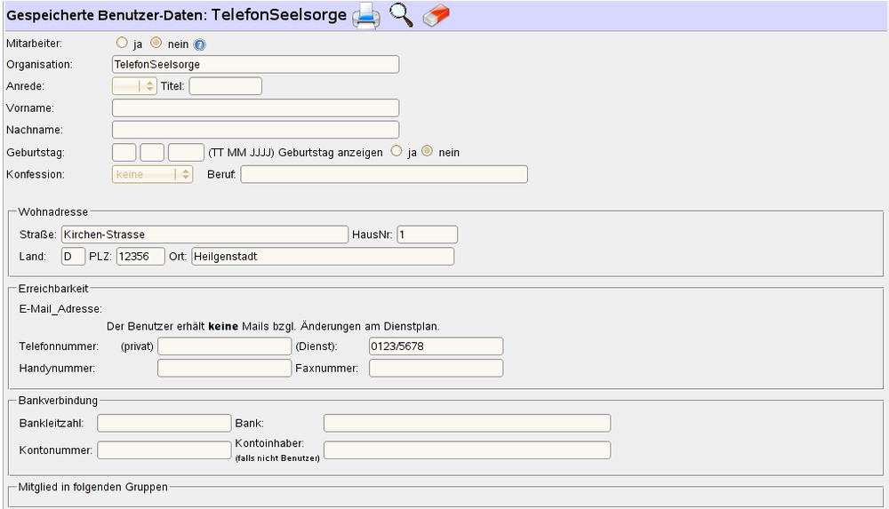 Adress-Stammdaten